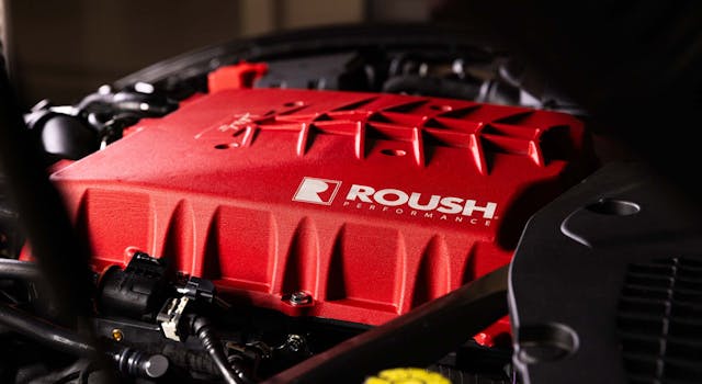 Roush 2024 Mustang GT Supercharger kit red blower cover mid-length