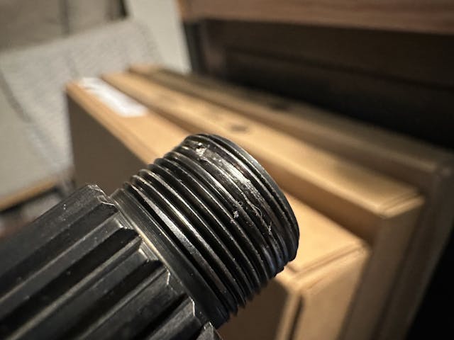 miffed thread on XR600R input shaft