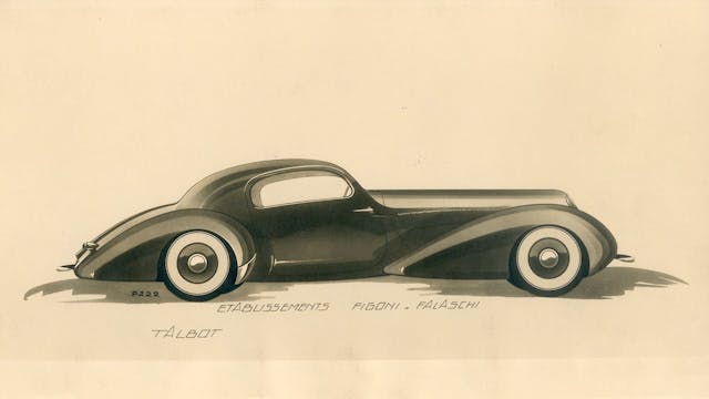 1938 Talbot-Lago T150 C figoni sketch