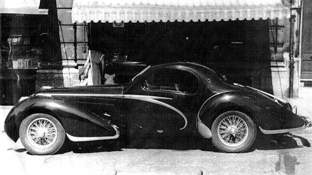 1938 Talbot-Lago T150 C b/w street parked