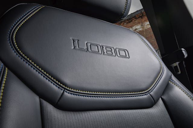2025 Ford Maverick Lobo interior seat logo