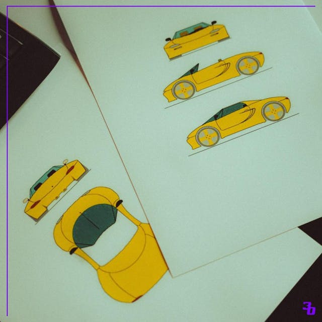 koenigsegg yellow sketch original first