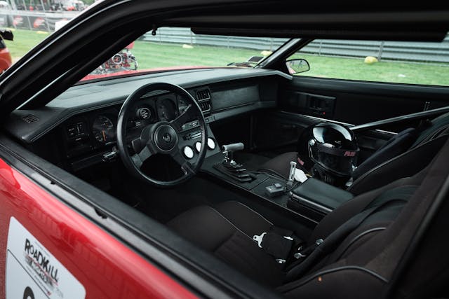 2024 Roadkill Nights drag racing event detroit michigan car interior