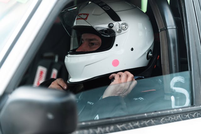 2024 Roadkill Nights drag racing event detroit michigan racer helmet portrait