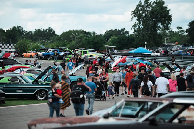 2024 Roadkill Nights drag racing event detroit michigan patrons