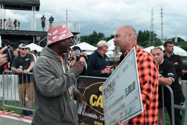 2024 Roadkill Nights big tire race car class check winner