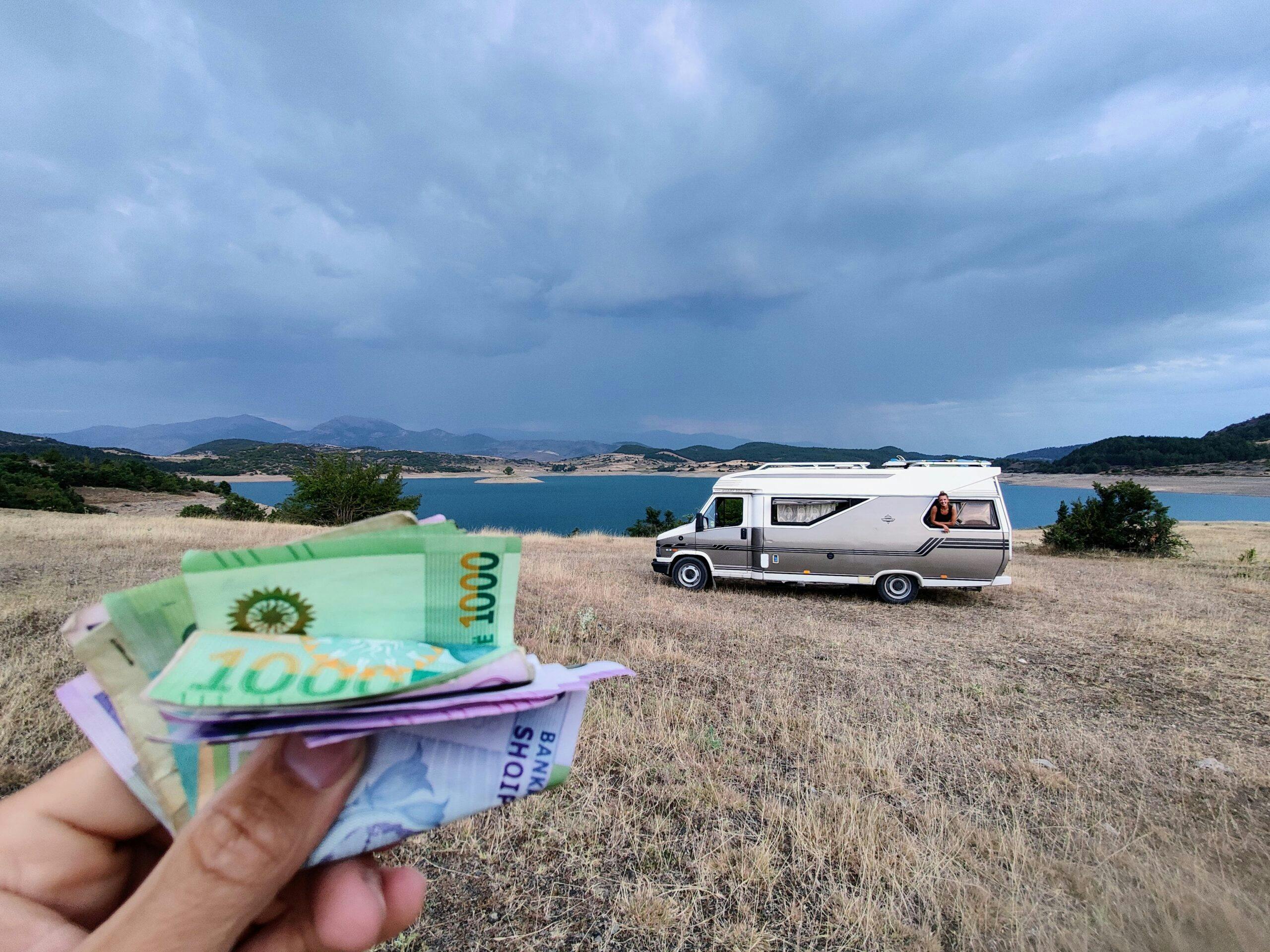 Albania countryside cash in hands