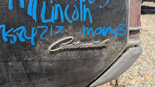 1971 Lincoln Continental Mark III blue marking