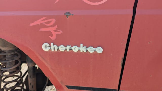 1984 Jeep Cherokee Chief badge lettering