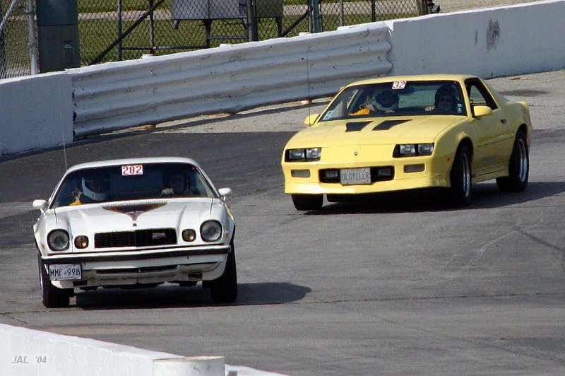 1977 Camaro Z28 track action