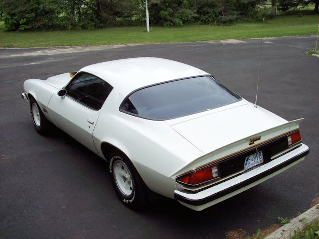 1977 Camaro Z28 high angle rear three quarter
