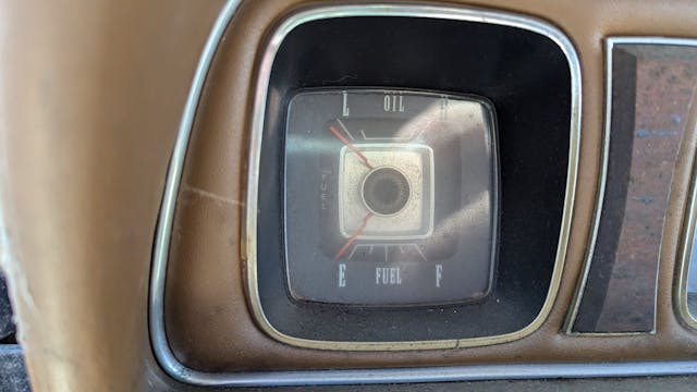 1971 Lincoln Continental Mark III fuel gauge