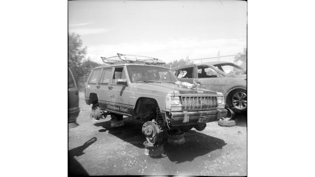 1984 Jeep Cherokee Chief black white vertical