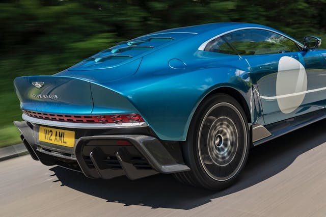 Aston Martin Valour rear 3/4 partial driving