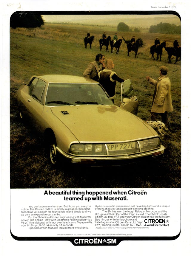 Citroen SM ad