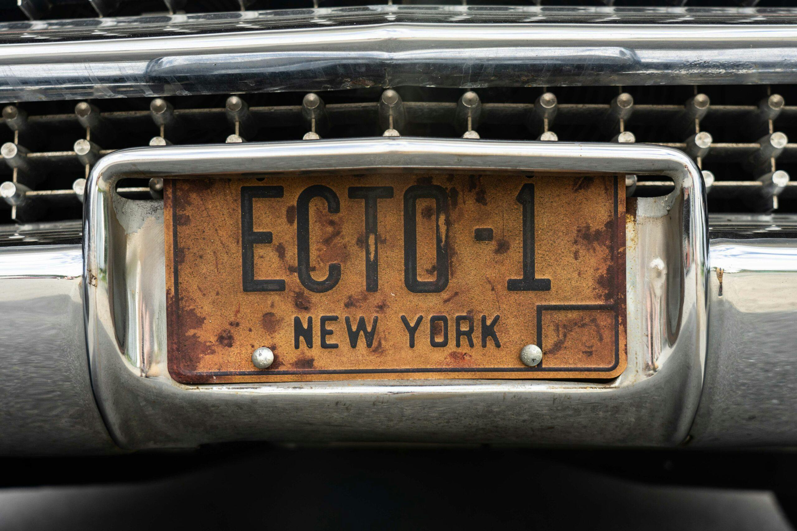 Ecto-1 custom Ghostbusters movie car license plate