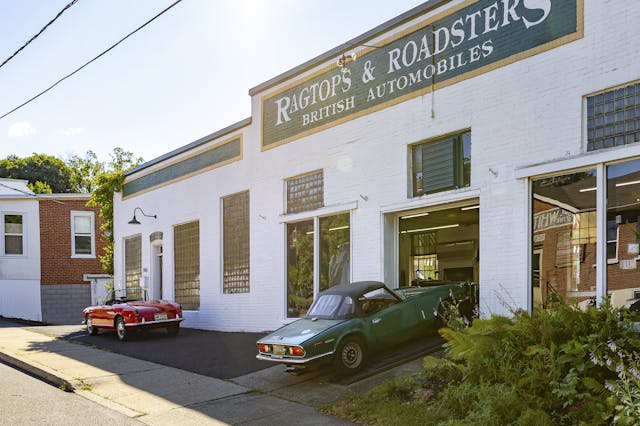 Ragtops & Roadsters classic car business shop exterior