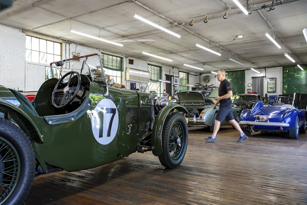 Ragtops & Roadsters technician Craig Bentley shop floor