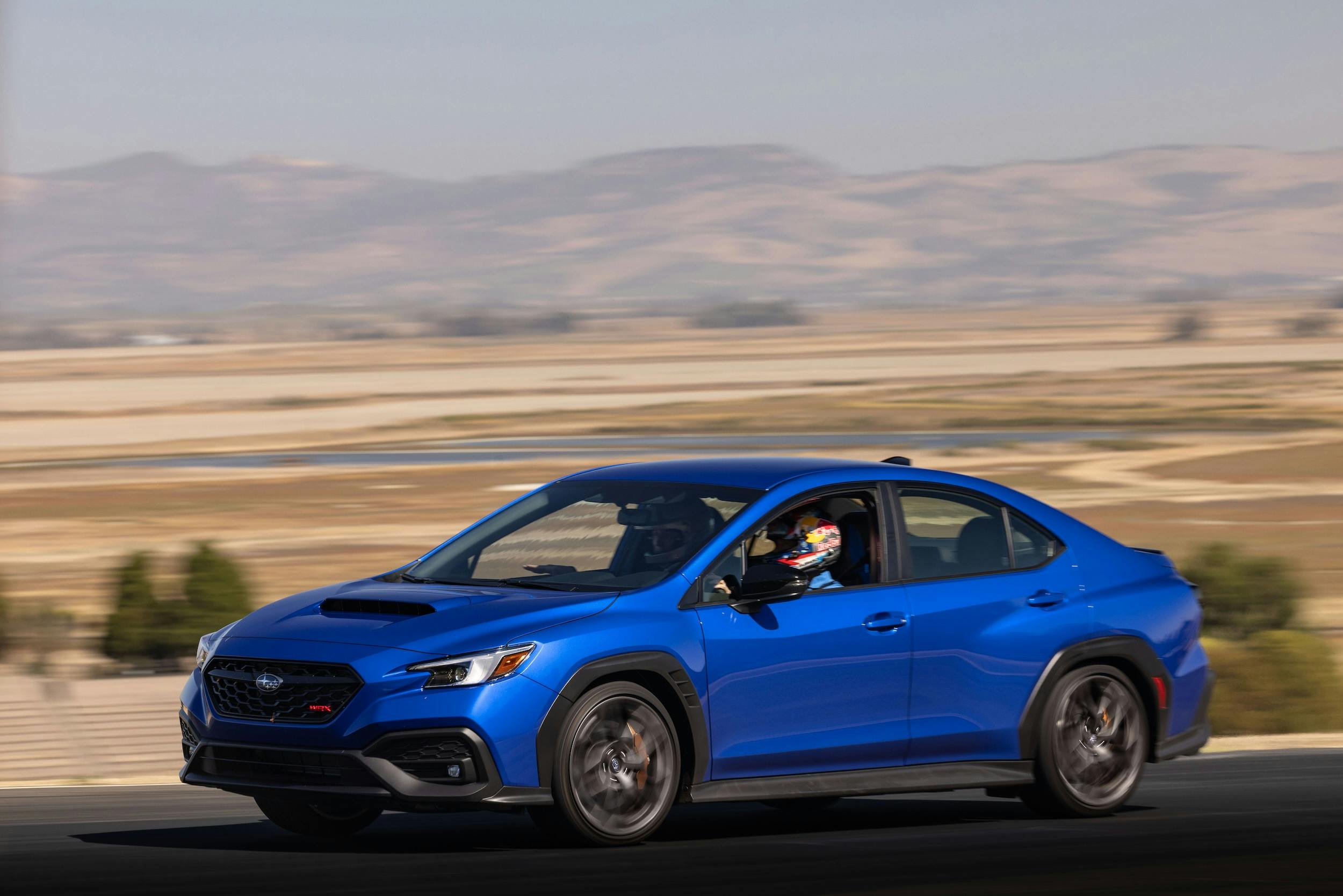 2025_Subaru_WRX_tS track action front three quarter