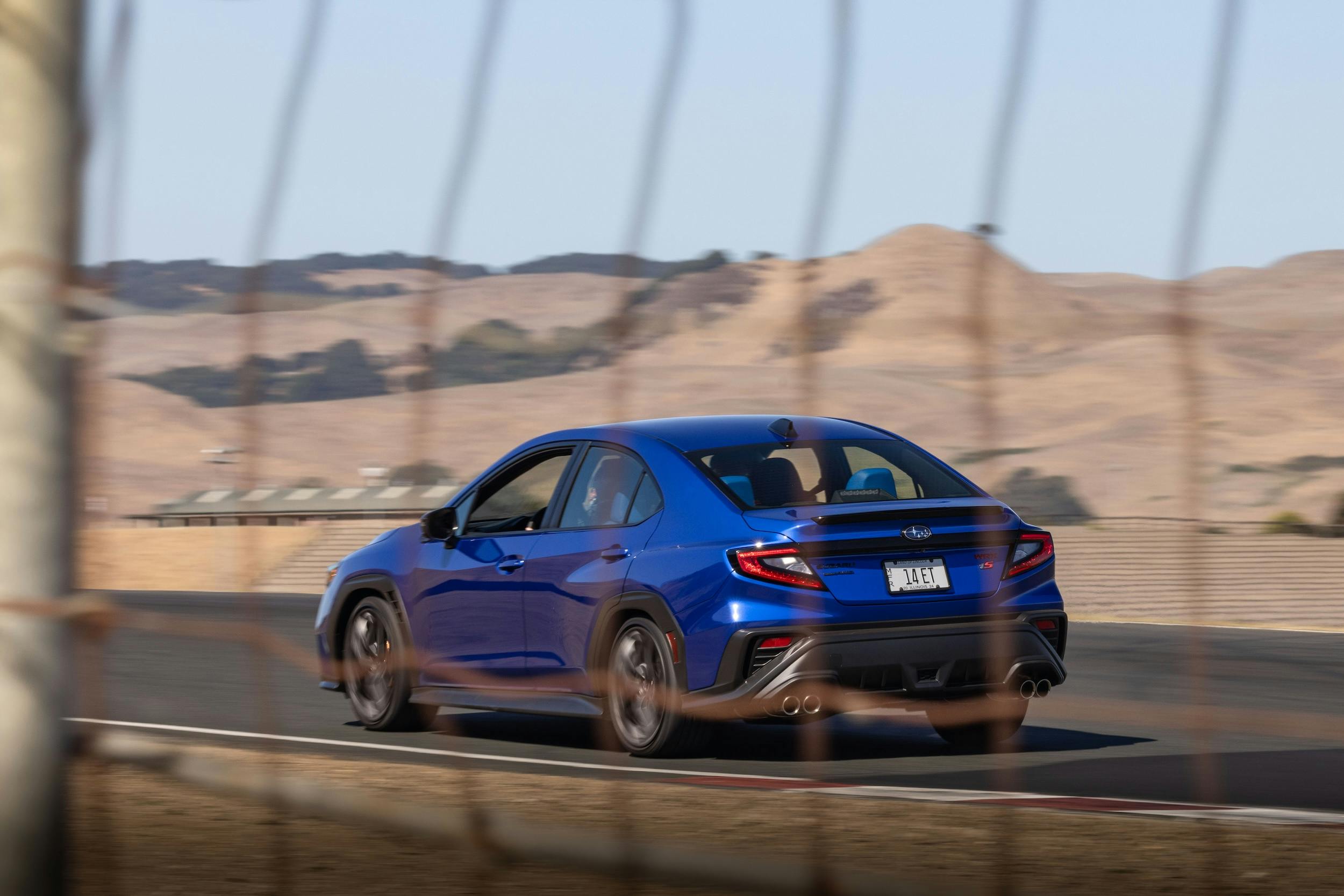 2025_Subaru_WRX_tS track action rear three quarter