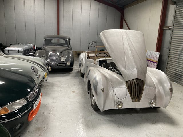 1946 Healey prototype front hood up