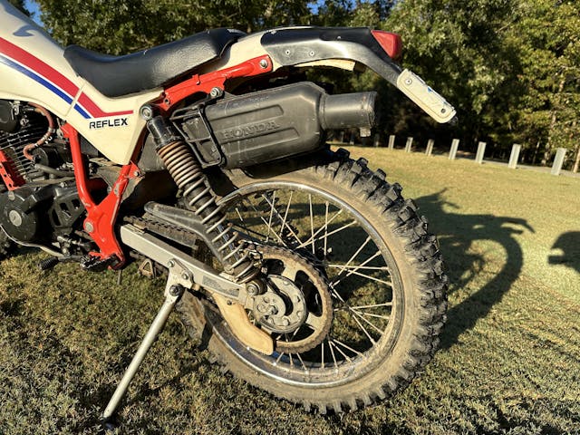 1986 honda TLR200 reflex left rear quarter