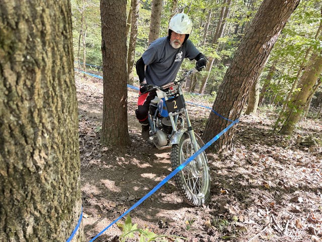 Trials riding AHRMA Barber 2024