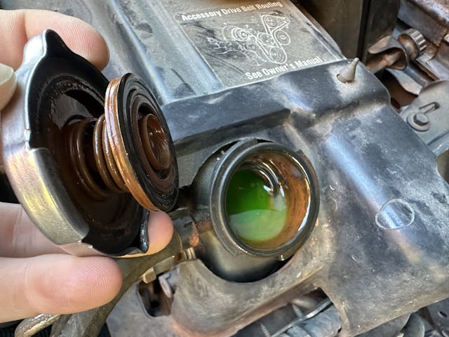 Visual coolant inspection parade car prep