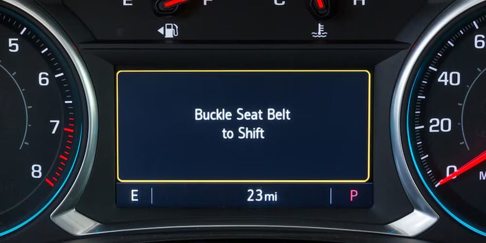 GM Teen Driving Report Card Seat Belt