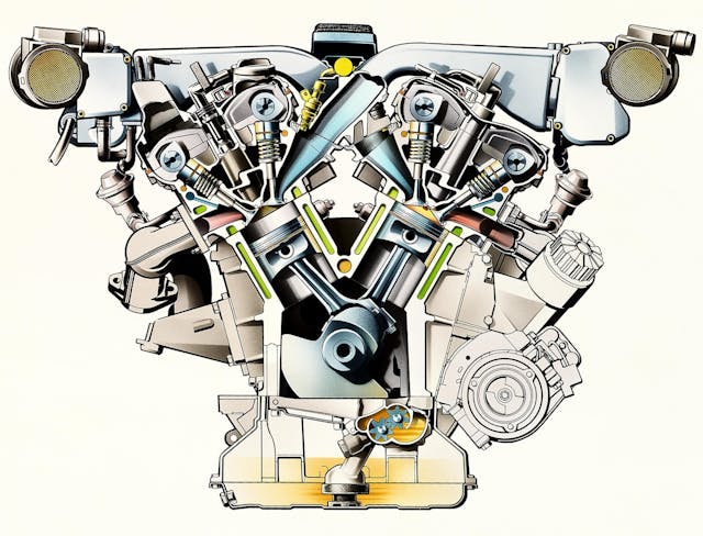 Mercedes M120 V-12 engine