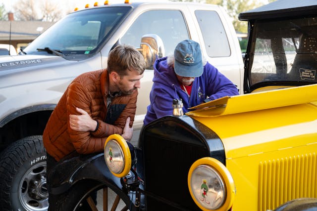 Kyle Smith and Larry Azevado model T