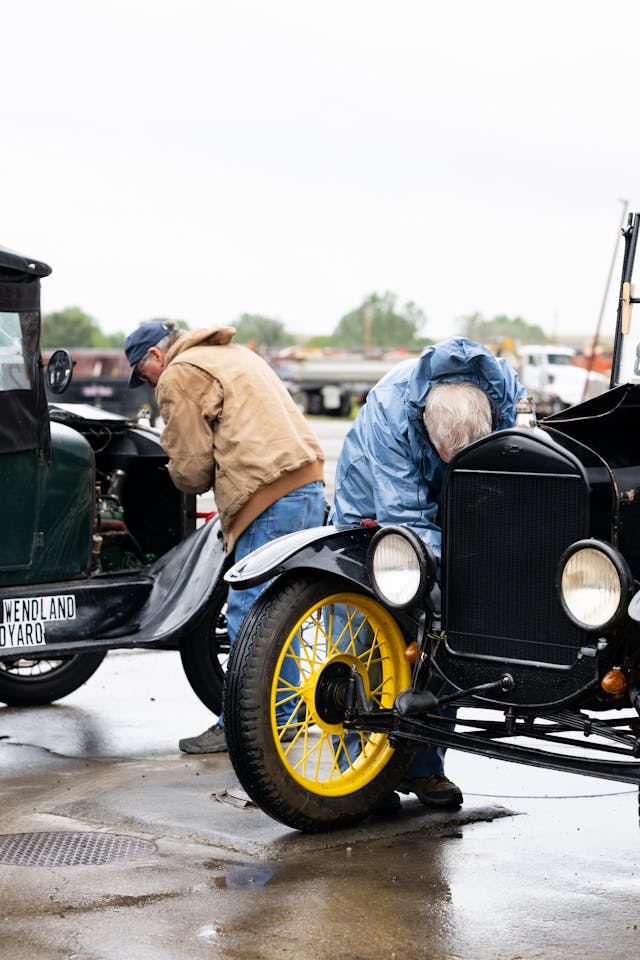 working on Model Ts montana 500