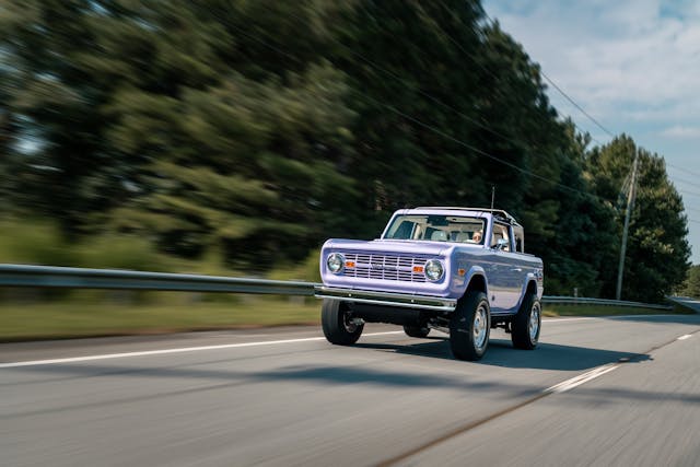 Vintage Bronco company front three quarter