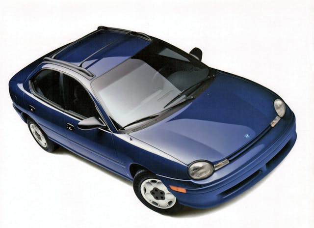1995 dodge neon sedan blue