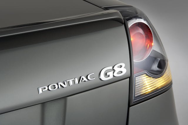 2008 Pontiac G8 GT 6.0L V8 badge