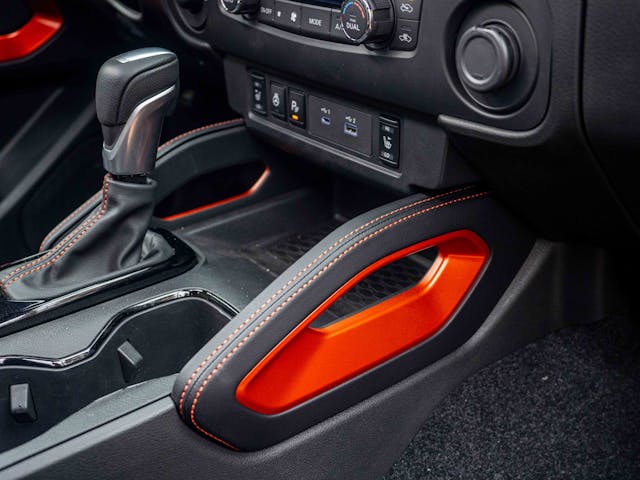 2025 Nissan Frontier Pro-4X oh shit handle center console