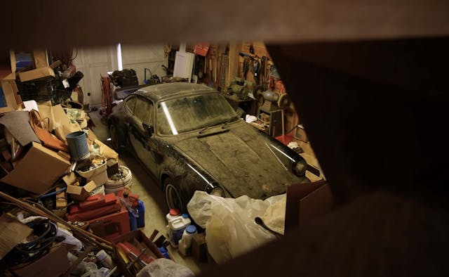 Barn Find Hunter Episode 172 Porsche 930 911 Turbo covered in dust in barn