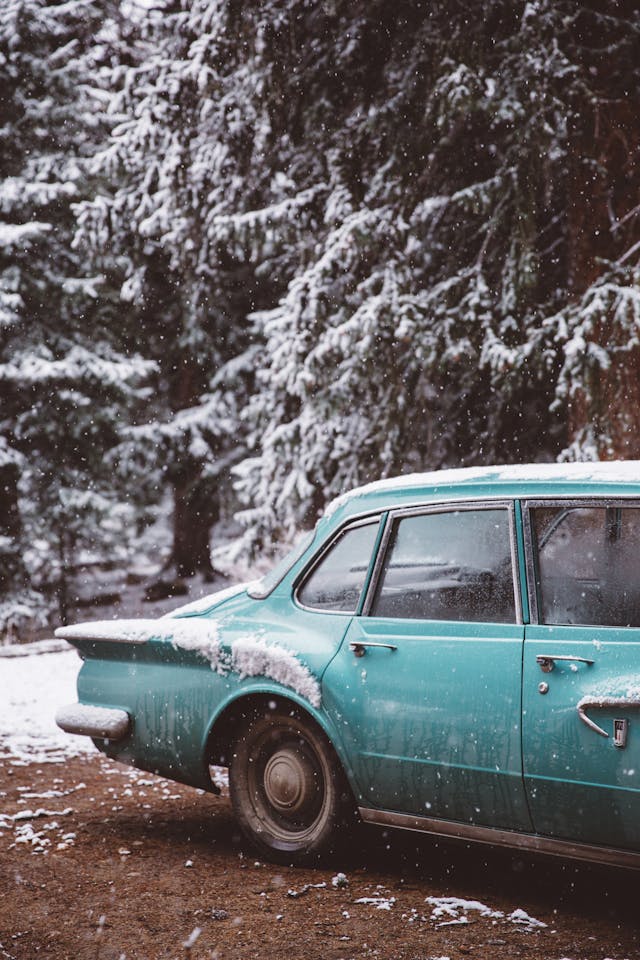 1961 Lancer mary kate teske old car snow