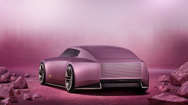 jaguar type 00 concept 2024 pink rear three quarter