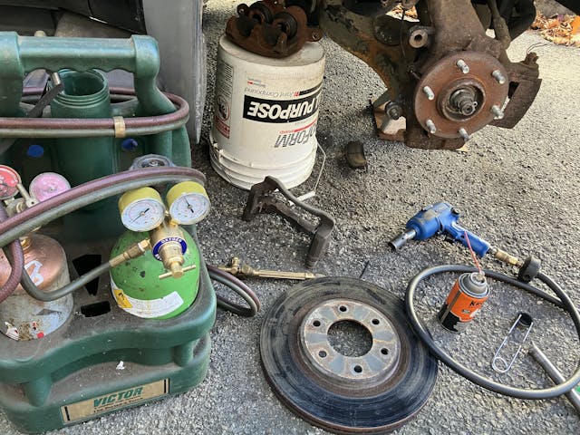 DIY Car brake job parts and tools