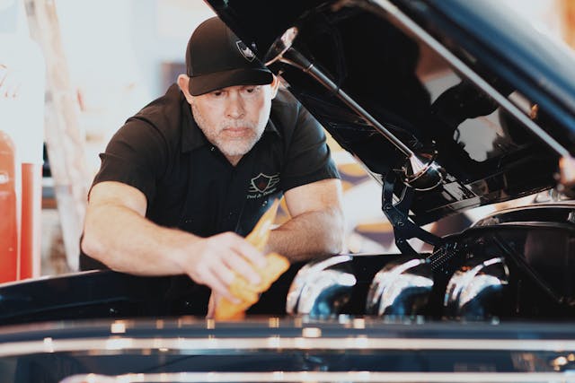 Paulie Teutul Jr portrait engine bay