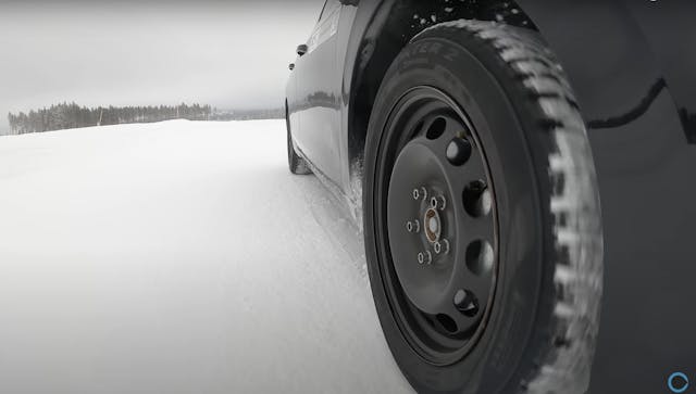 tyre review winter pressure test front wheel driving