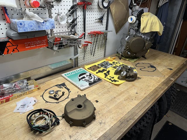 honda xr600r final assembly workbench