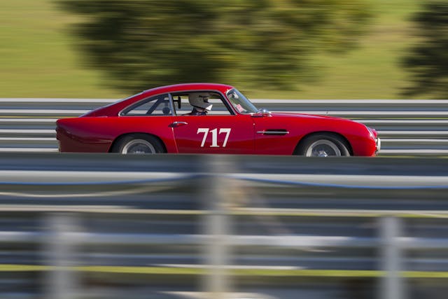 Aston Martin DB4 GT on track profile