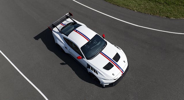 2025-Mustang-GTD-Spirit-of-America high angle track action