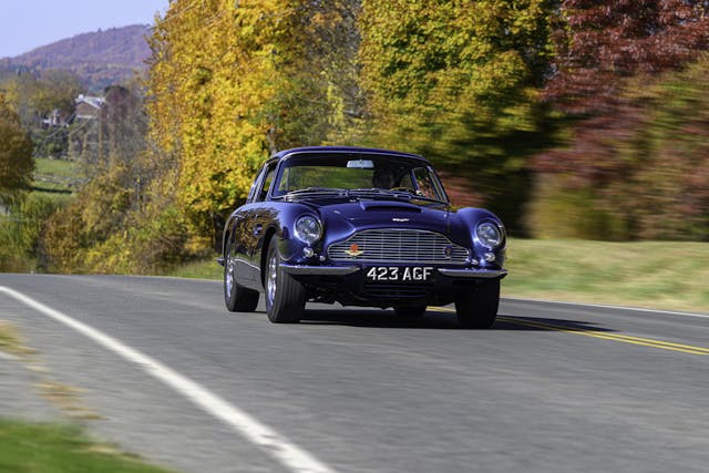 Aston Martin DB6 driving front