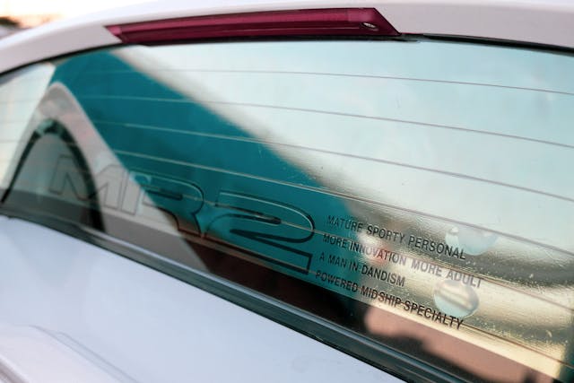 Toyota MR2 Turbo window graphic
