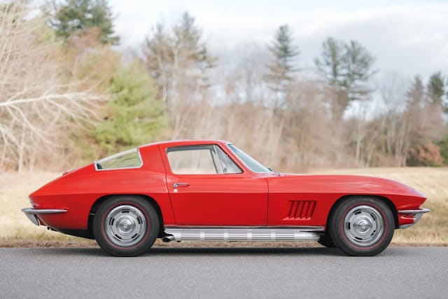 1967 Chevrolet Corvette 327/300 Coupe exterior side profile passenger