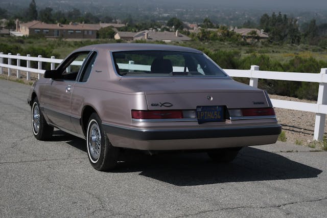 1986 Ford Thunderbird Elan exterior rear three quarter