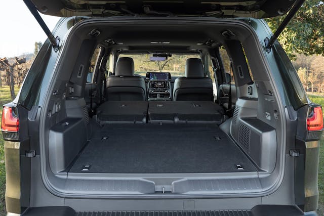 2025 Lexus LX 700h Overtrail interior all seats folded